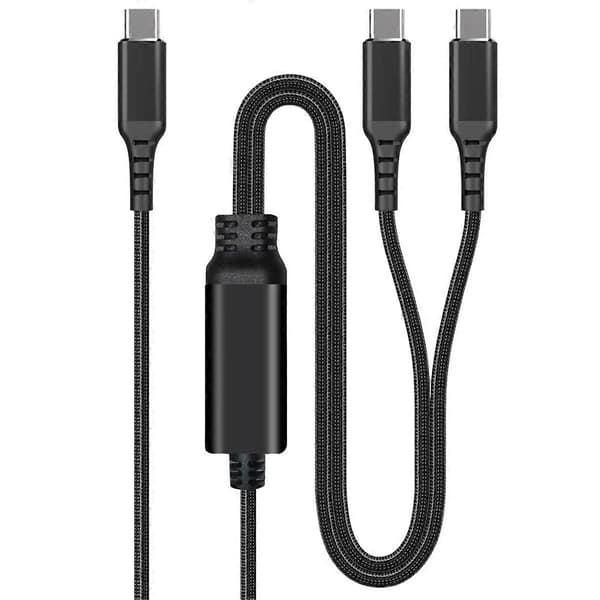 2 i 1 USB C til USB C-kabel PD 100W Max Hurtigopladningskabel