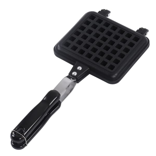Firkantet vaffeljern, non-stick aluminiumslegering, doble håndtak, vaffelgryte