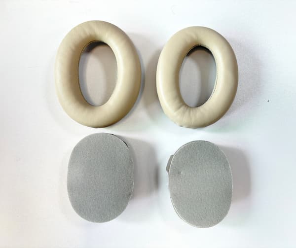Øreputer for Sony MDR-1000X WH-1000XM2, Khaki, Minneskum, Kunstlær, Erstatningsputer