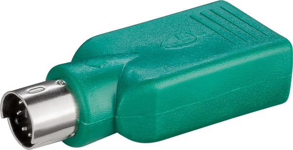 USB-A til PS/2-adapter, grøn, til mus eller tastatur