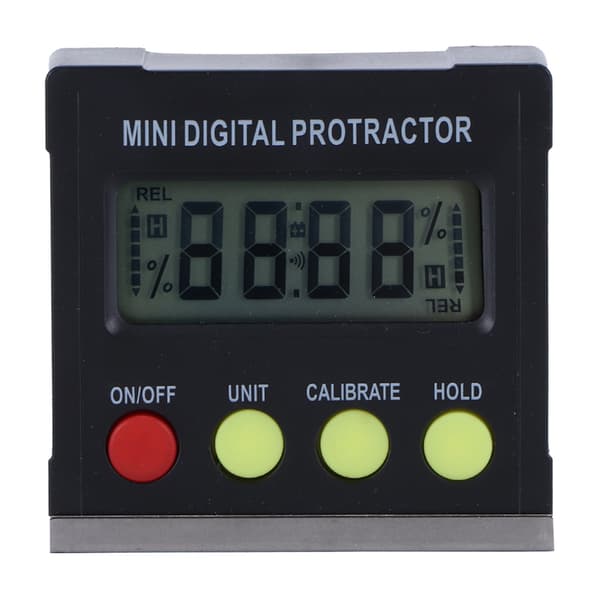 Mini digital vinkelmätare inklinometer, 360 grader, elektroniskt vattenpass med magnetisk bas