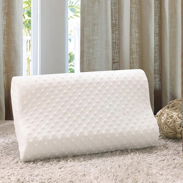 Memory Foam Kudde 12\"x20\" Mjuk Kylande för Rygg-, Sido-, Magsovare - Vit
