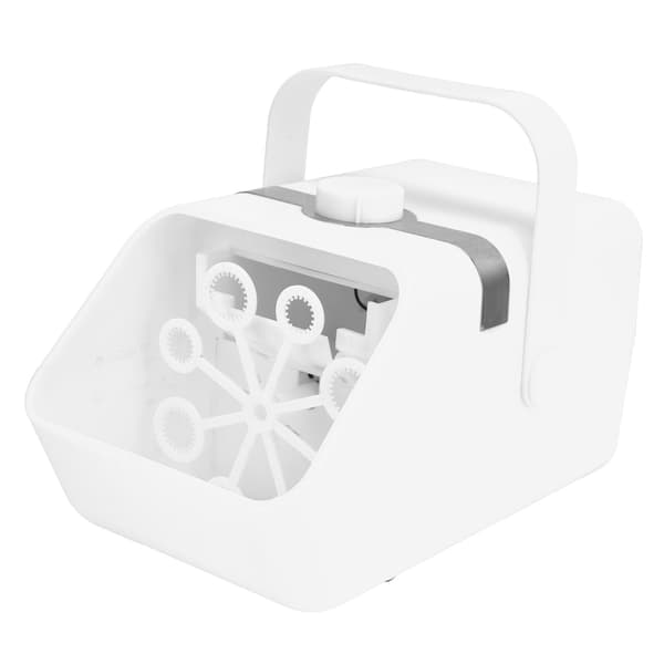 Elektrisk bubbelmaskin, USB-driven, automatisk bubbelblåsare, leksak för inomhus- och utomhusfester, vit