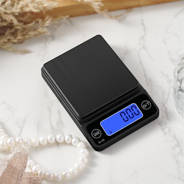 Digital Lommevægt, Sort, 500g/0.1g, Høj Præcision, Smykker, Mini, Bærbar