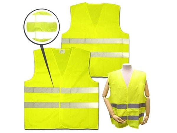 Sikkerhetsvest med refleksstriper, XXL, høy synlighet, polyester, trafikksikkerhet XXL