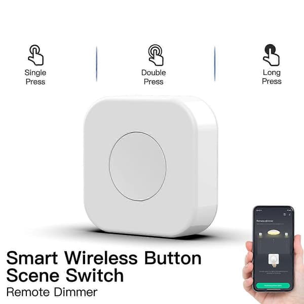 Tuya Zigbee Trådløs Mini Bryter Én-knapps Trykknapp Kontroll Scene Smart Fjernkontroll Hjemmeautomasjon