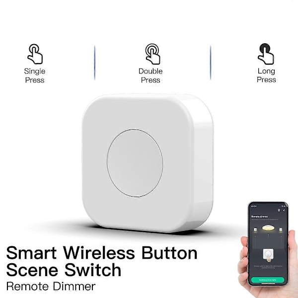Tuya Zigbee Trådlös Mini Switch En Knapp Tryckknapp Kontroll Scen Smart Fjärrkontroll Hem Auto