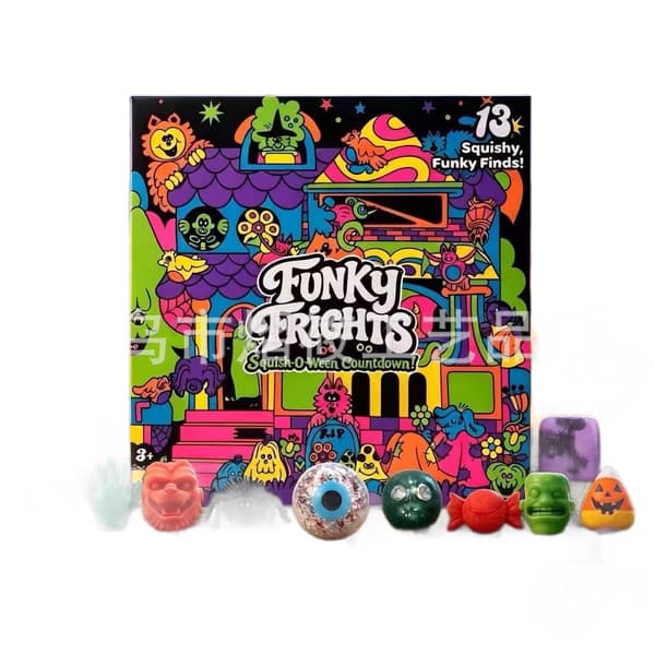Jule-adventskalender med 24 squishy overraskelser, langsomt-rejsende stresslegetøj Old 24-Pack Advent Blind Box