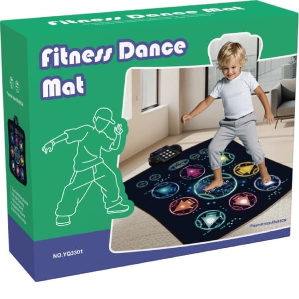 Dansematte for barn, pedagogisk sensor-musikkleke, fotpiano, gutter jenter, dinosaurmønster
