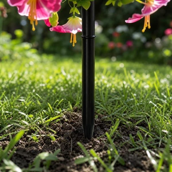 2 kpl tekokukkia maapiikeillä, realistiset teko-ulkokasvit, puutarhan terassin kuistin sisustus Rose red-55CM