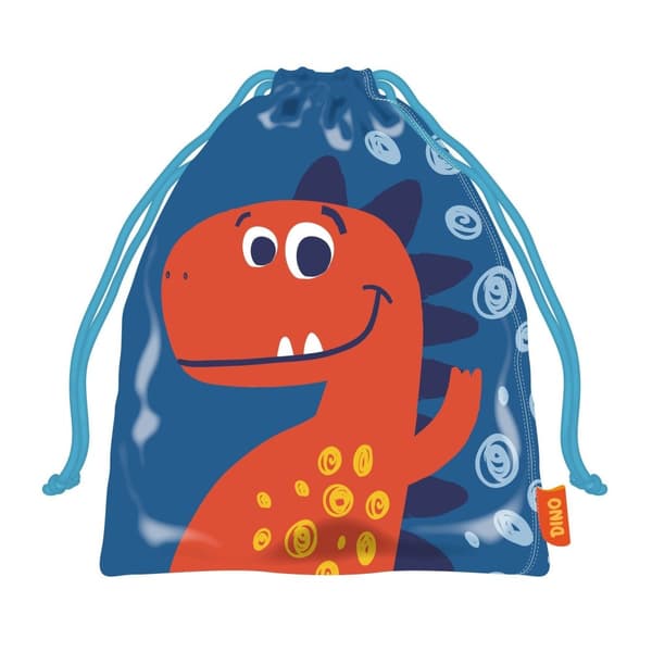 Dinosaur Blå Matpakkeveske 26,5 cm, Polyester, Matboks for Barn til Skolen