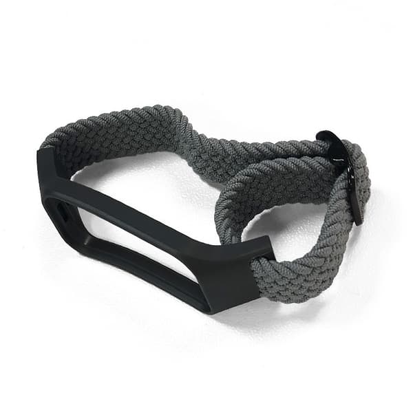 Nylonklokkerem til Xiaomi Band 8 Active, grå, pustende, justerbar, sporty