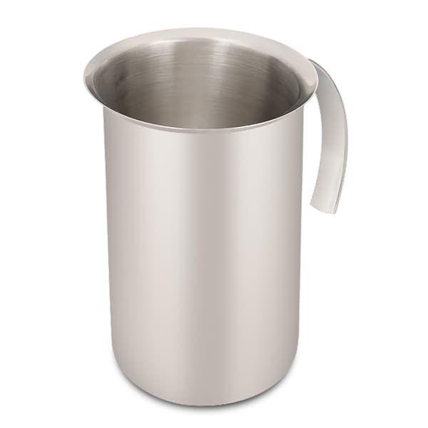 Mælkeskummer i rustfrit stål 400 ml, håndpumpe skummer med fjeder til kaffe
