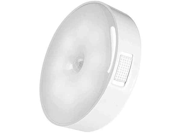 LED Natlampe med Bevægelsessensor, Skumring til Daggry, Trappelys, Genopladelig, Klæbende