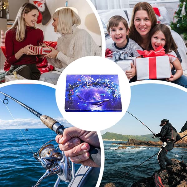Fiskejulekalender, festlig juleagnsett med sluker, sesongbasert gave til fiskere
