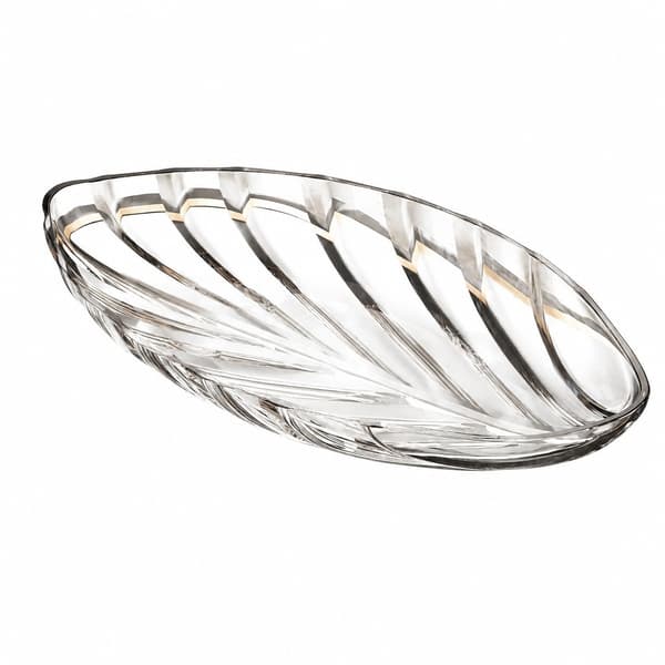Bladformet Frugtfad, Transparent Hvid, Plast Serveringsbakke til Snacks, Slik, Sofabord