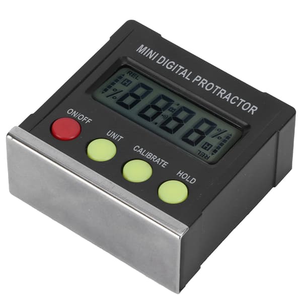 Mini digital vinkelmätare inklinometer, 360 grader, elektroniskt vattenpass med magnetisk bas