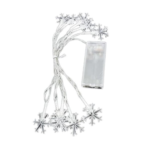 LED Snefnug Gardinlys Batteriboks, Jule Sne Lys til Juletræ Hjem Indretning Warm lamp 3m 20 LED battery