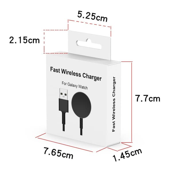 USB-A-opladerkabel kompatibelt med Samsung Galaxy Watch 8/8 Classic/Ultra 2025, 1m, sort