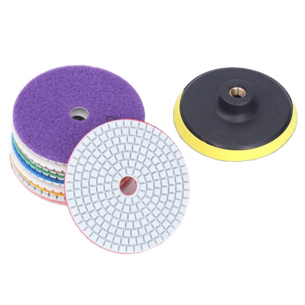 11 stk. diamantpoleringsputer, slipeskive med bakplate for stein, fliser og keramikk