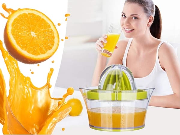 Manuel citruspresser, grøn, 400 ml, plast citronpresser til frisk juice
