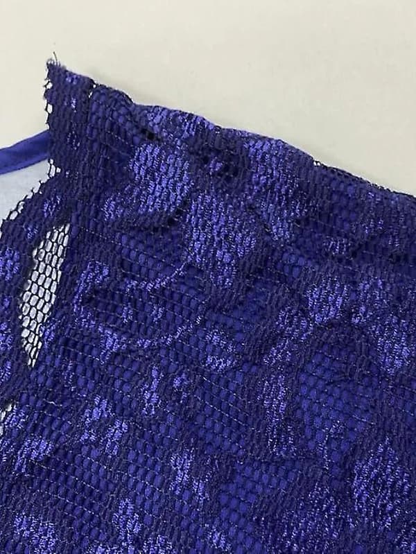 Linje Plus Size Klänning Vem Spets PURPLE 5XL