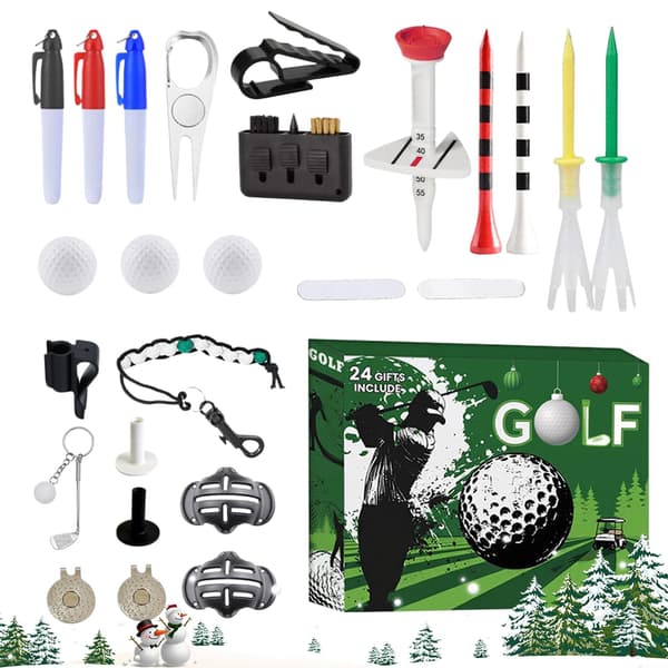 Golf Adventskalender 24 dagar julnedräkning, heminredning minnessak för pappa make