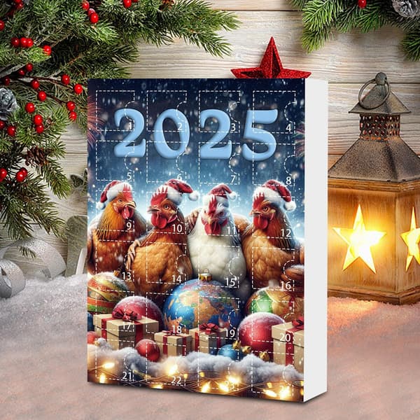 Julnedräkningskalender 24-dagar, Djurberlockhänge, Stil F, Akrylprydnad