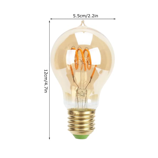 A60 E27 LED-pære, 4W dimbar glødelampe, antikk, varmt lys, kafédekorasjon-6500K 6W