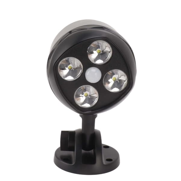 4 LED Utendørs Bevegelsessensor Spotlys, Vanntett Veggmontert Roterende Flomlys for Hage