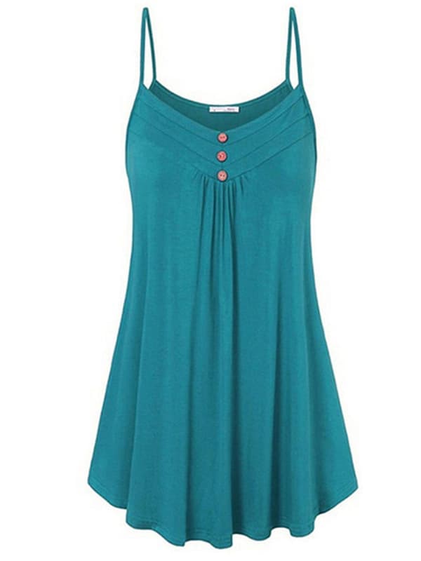 Lös avslappnad ärmlös plus size-linne för damer, sommartopp & solklänning black l