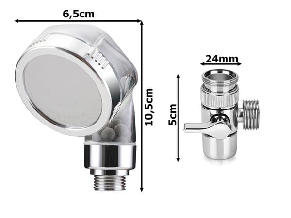 Universal håndholdt brusehoved med slange, krom, 22 mm gevind, til køkkenvask og badeværelse