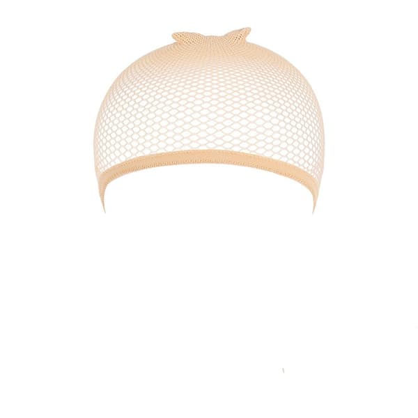 Beige peruknät, elastiskt hårnät för peruker, töjbart, 16x6 cm