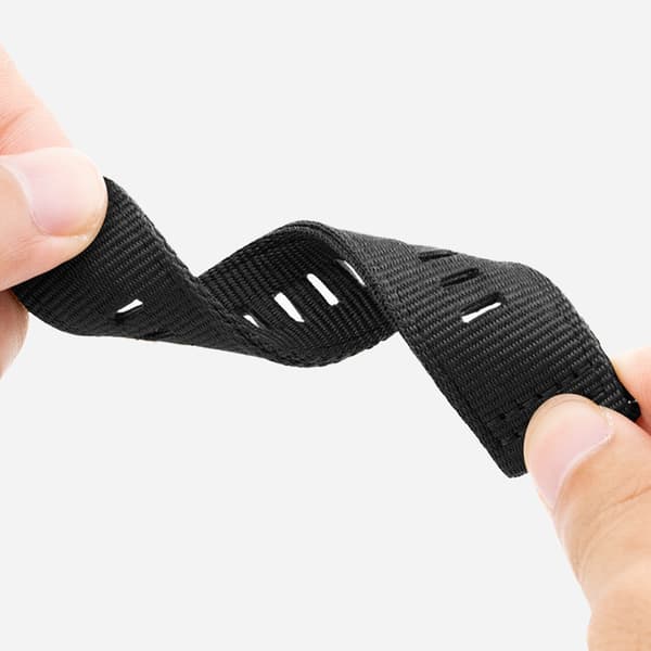 Nylon Urrem til Garmin, Sort, Justerbar, 13-21 cm Håndled