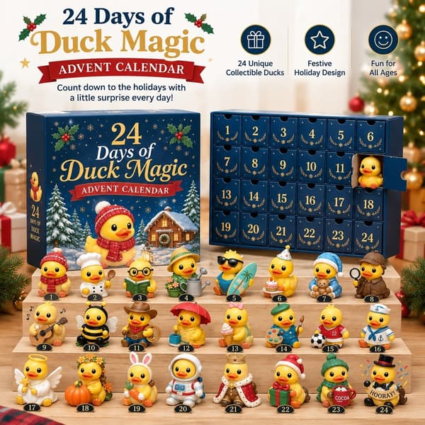 24 dager andemagi julekalender, samleobjekt andeoverraskelse blindboks, PVC PVC 3D