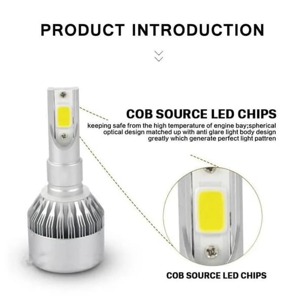 110W 26000LM H7 CREE LED Bilfrontlyspære Kit, Hvit 6000K