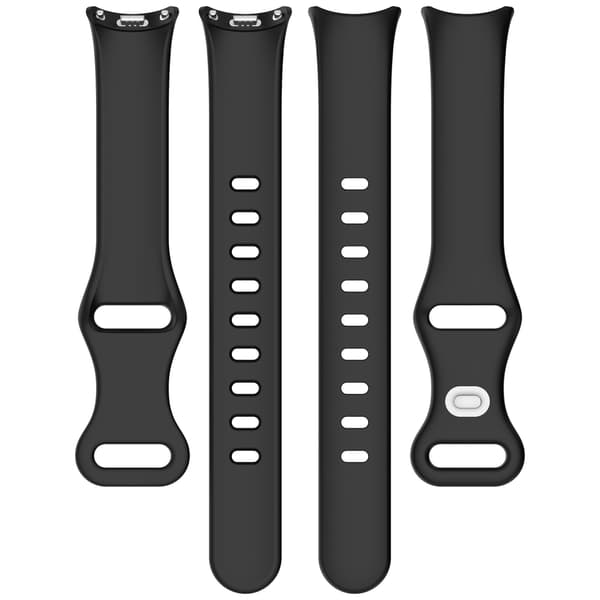 Silikone urrem til Xiaomi Mi Band 9/8, sort, blød behagelig erstatningsrem