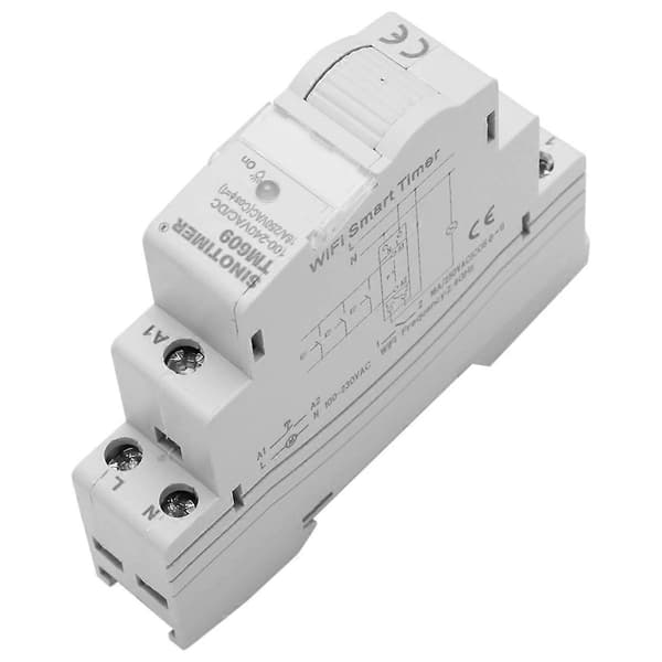 SINOTIMER TM609 WiFi Smart Timer Switch Tuya APP Fjärrkontroll Trådlös Nedräkning Timer Switch Hem White