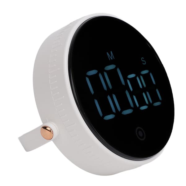 Digital køkkentimer LED-display, hvid, justerbar 3 lydstyrkeniveauer, præcis husholdningstidsminder