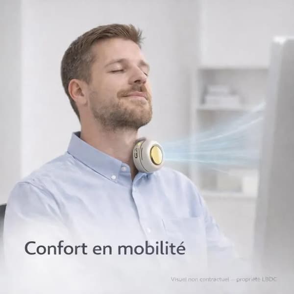 Mini Genopladelig Bærbar Ventilator, 900mAh, 3 Hastigheder, 360° Justerbar, USB Clip-On