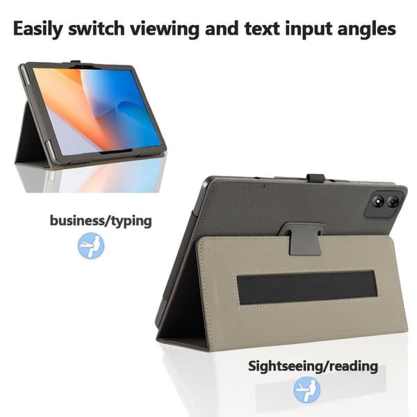 Fodral för Blackview Tab 90WiFi 11\", PU-läder, stativfunktion, handrem, skyddande