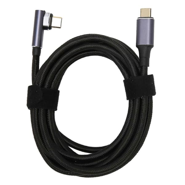 USB C til USB C-kabel Multifunksjon 8K 60Hz Høyhastighets 20 Gbps PD 100W Hurtiglading USB 4.0 Magnetisk Datakabel 78,7 tommer Medium Albue 2025