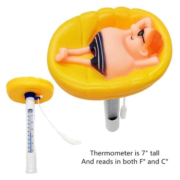 Tegneserie flydende pooltermometer, plastik, swimmingpool og badekar