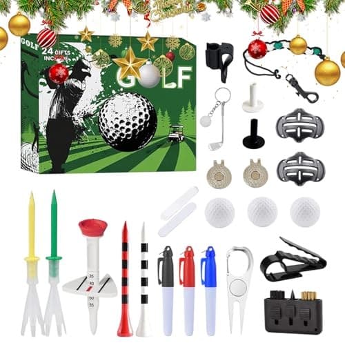 24-dagers julekalender med golfballer og pegger, nedtellingsminne