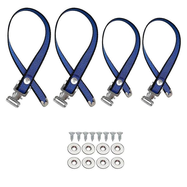 4 stk. gipsplatestilts stropper, justerbart gipsplatefotbåndstroppesett, reservedel for stylter Blue