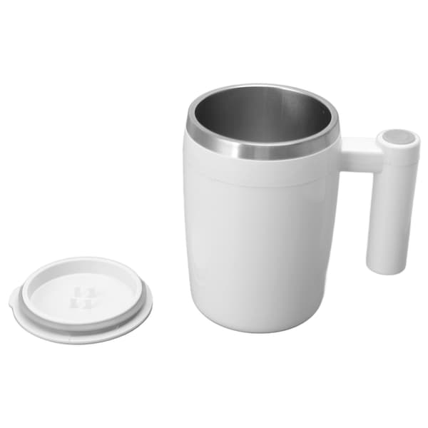 Automatisk magnetisk rørekrus, 380 ml, USB-lading, rustfritt stål, selvomrørende kaffekopp