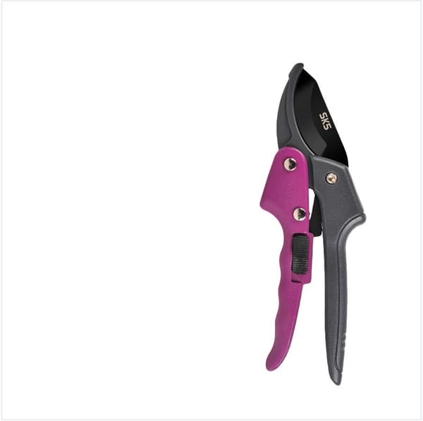 Grensaks med gearmekanisme, rustfrit stålblad, ergonomisk, til beskæring af frugttræer