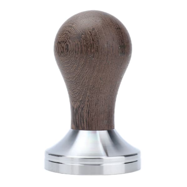 53 mm kaffetamper i rustfritt stål, trehåndtak, kaffepulverpresseverktøy