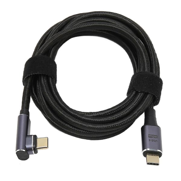 USB C til USB C-kabel Multifunksjon 8K 60Hz Høyhastighets 20 Gbps PD 100W Hurtiglading USB 4.0 Magnetisk Datakabel 78,7 tommer Medium Albue 2025