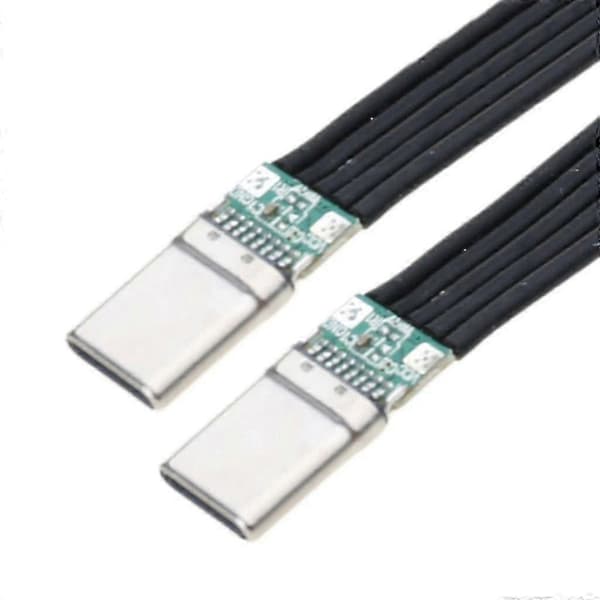 2025 Fleksibelt USB-C-kabel 20W hurtigopladning 480 Mbps dataoverførsel 2m Double straight head